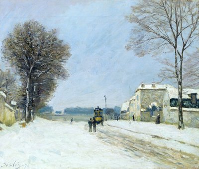 冬、雪の影響、1876 作： Alfred Sisley